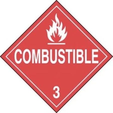 Accuform DOT PLACARD HAZARD CLASS 3 MPL302FV25 MPL302FV25